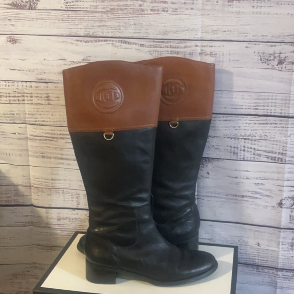 Etienne Aigner Chastity Two-toned Riding Boot - Picture 2 of 4